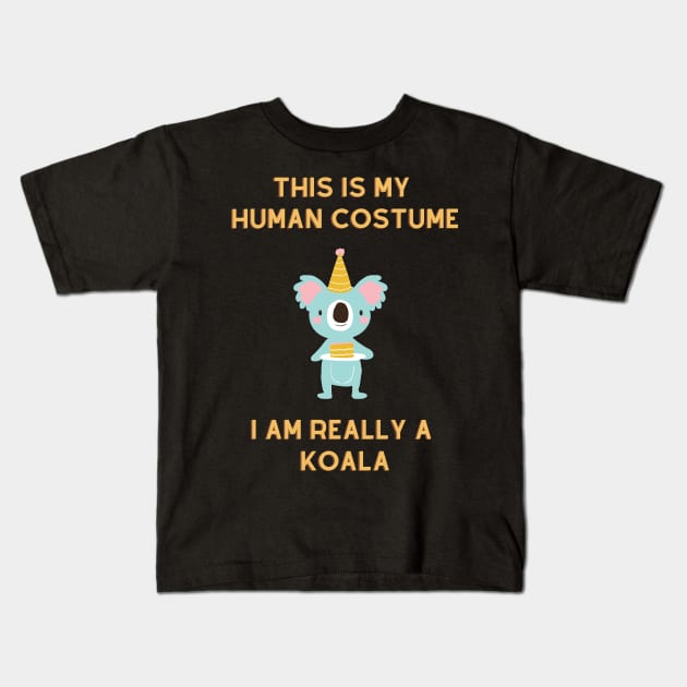 Cute Colorful Koala Costume Idea Kids T-Shirt by familycuteycom